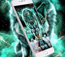 Thème Green Lightning Wolf Affiche
