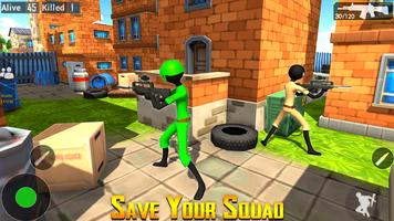 Green Stickman Royale Battle: FPS Shooting capture d'écran 2