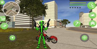Green Pool Stickman Rope Hero Gangstar Mafia تصوير الشاشة 3
