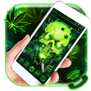Green weed skull theme APK