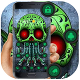 Green Zonbie Snake Skull  Theme icon