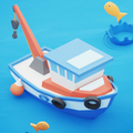 Fish idle: hooked tycoon. Fishing boat, hooking