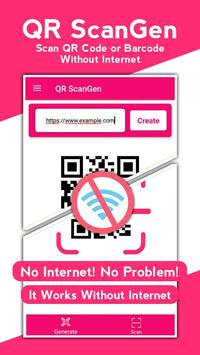 QR ScanGen -Offline QR or Barcode Scanner or Maker poster