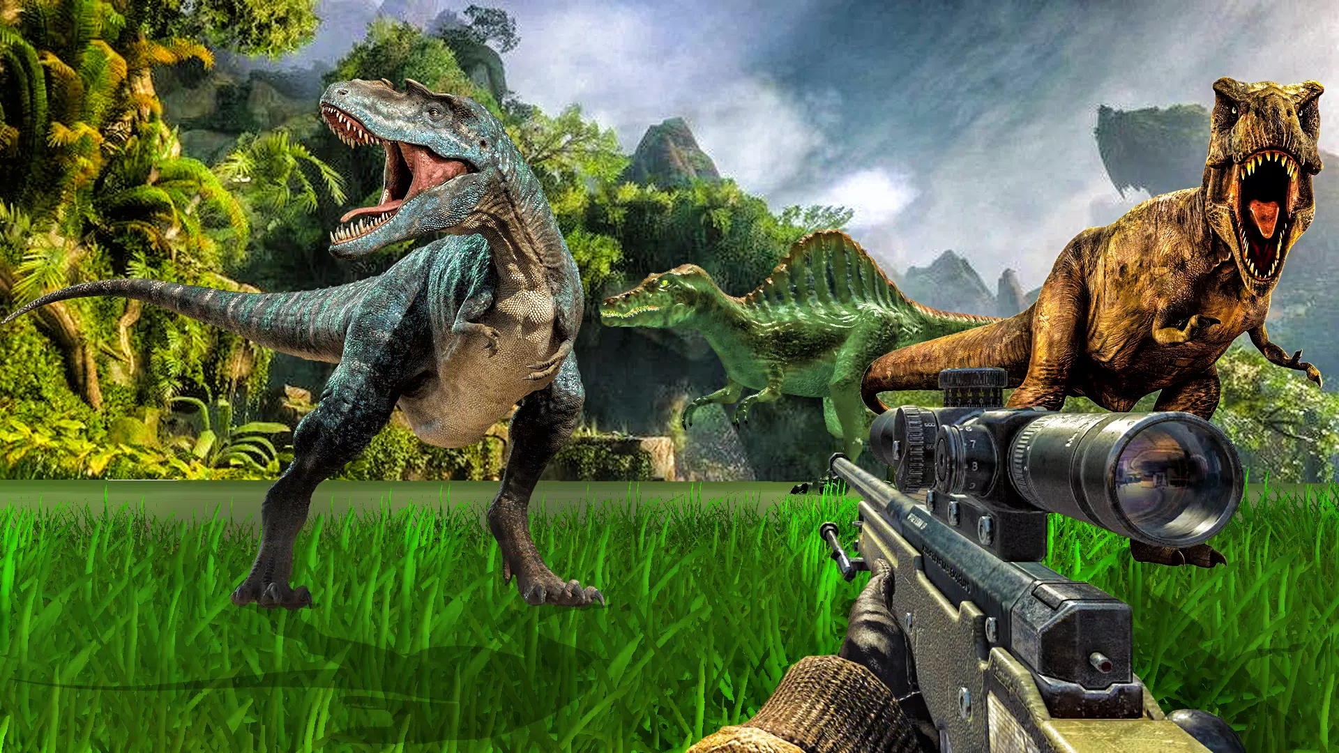 Baixar Dinossauro Tirotei Caçand Jogo para PC - LDPlayer