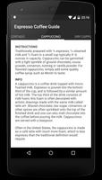 برنامه‌نما Espresso Coffee Guide عکس از صفحه