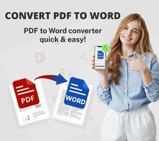 Pdf to Word: Pdf Converter App Affiche