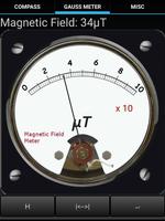 boussole + compteur Gauss EMF Affiche