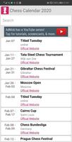 Chess Tournament Calendar | All Events 2020 Affiche