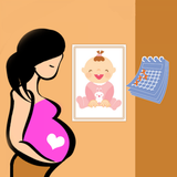 Zwangerschap kalender-icoon