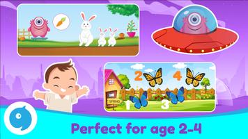 Pre kinder baby games for kids-poster