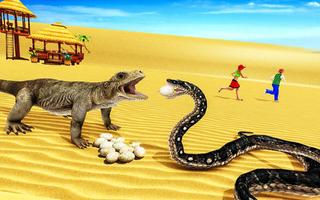Angry Komodo dragon simulator  تصوير الشاشة 1