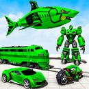 Angry Shark Robot Car Games 3D APK