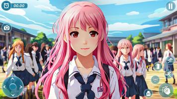 School Simulator Anime Girl 3D الملصق