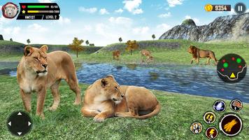 Famille Lion Simulateur 3d Jeu capture d'écran 3