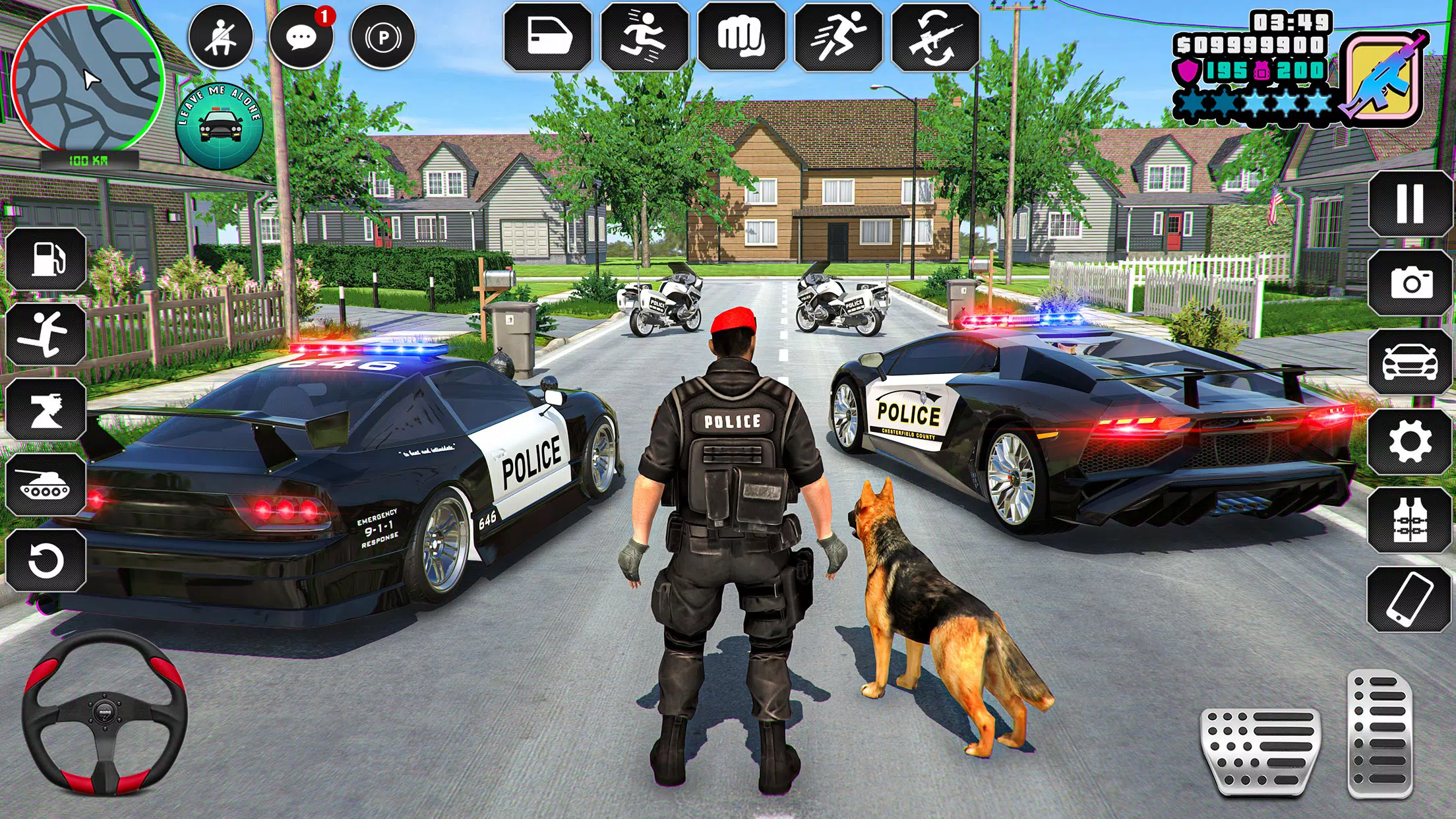jogos de policial de simulador de carro de polícia real: cidade do crime de  grandes gângsteres de mundo aberto Vs polícia perseguindo carros dirigindo