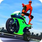3D Hero Superhero Rider - Moto Traffic Shooter icono