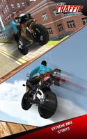 3D Hero Superhero Rider - Moto Traffic Shooter screenshot 2