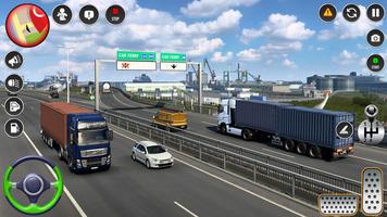 Euro Truck Simulator 3D Game постер