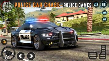 警察の車の追跡: 警察のゲーム ポスター