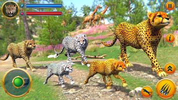 Wild Cheetah Family Simulator captura de pantalla 1