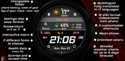 GS Weather 3 Watch Face Affiche