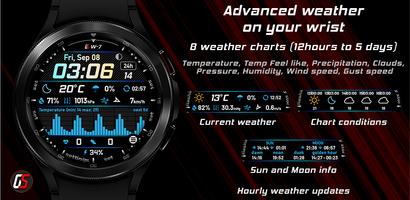 GS Weather 7 Watch Face capture d'écran 1