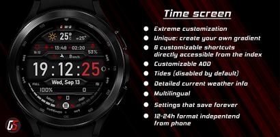 GS Weather 8 Watch Face syot layar 1