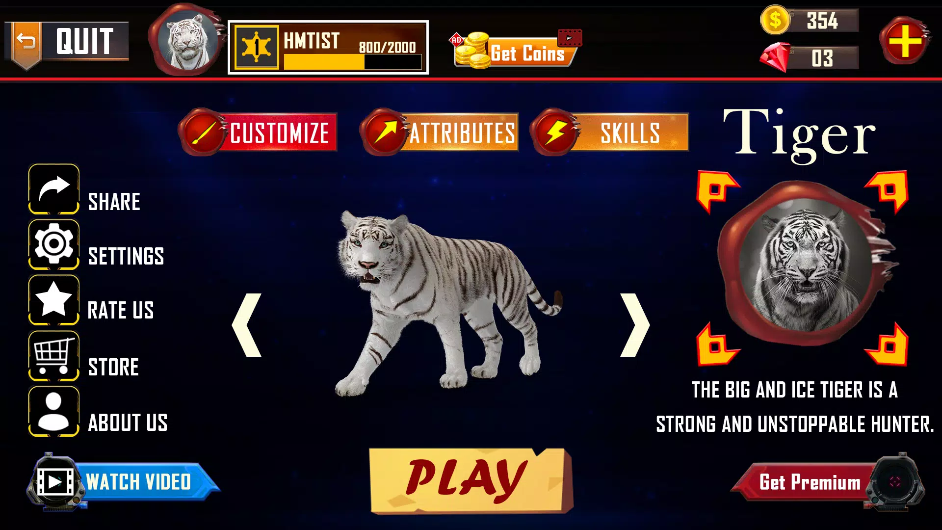 3D tigre jogo::Appstore for Android