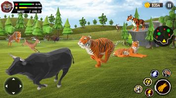 Sauvage Tigre Simulateur Jeux Affiche