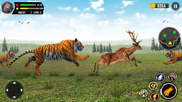 Sauvage tigre Simulateur Jeux Affiche