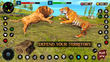 Lion Simulator Animal Games 3d Affiche