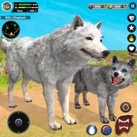 Wild Wolf Simulator 3D-spellen-poster