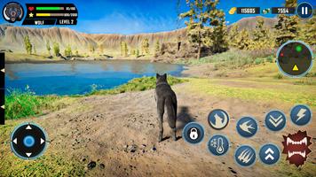 Wild Wolf Simulator 3D-spellen screenshot 1