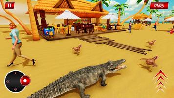 Hungry Crocodile Beach City Attack Simulator 2019 скриншот 1