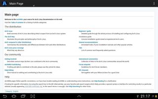 ArchWiki Manual capture d'écran 1