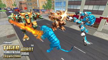 Grand Robot Transformation Tiger : Robot Car imagem de tela 3