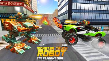 Real Robot Transform Monster Truck Fight ảnh chụp màn hình 1