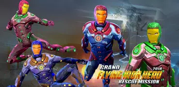 Grand Superhero Flying Iron Rescue