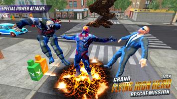 Grand Superhero Flying Iron Rescue الملصق