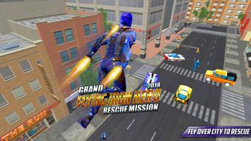 Grand Superhero Flying Iron Rescue Ekran Görüntüsü 1