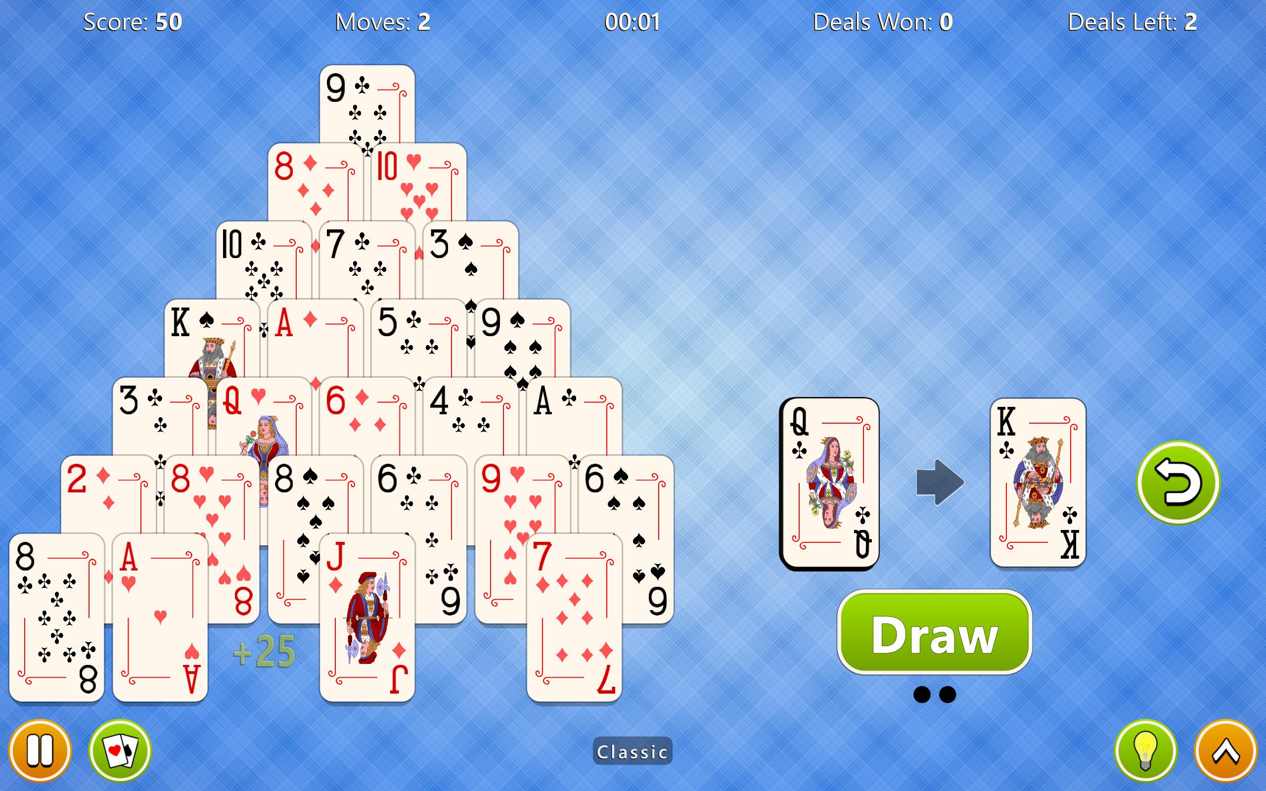 Пасьянс пирамида. Pyramid Solitaire.