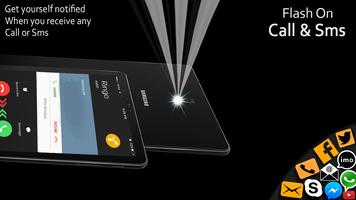 Flash on call and SMS - Flash alert notification poster