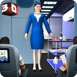 Airhostess Flight Pilot 3D Sim icône