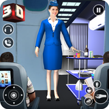 Airhostess Flight Pilot 3D Sim Zeichen