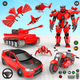 Flying Phoenix Robot Bike Game simgesi