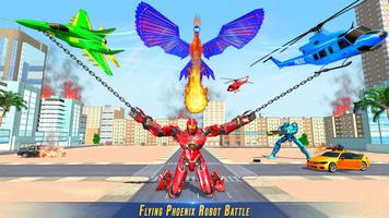 Flying Phoenix Robot Bike Game постер