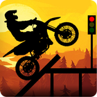 Schatten Motorrad Stunt Spiele Zeichen