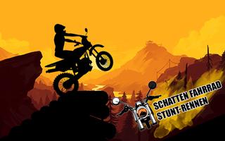 Schatten Motorrad Stunt Spiele Plakat