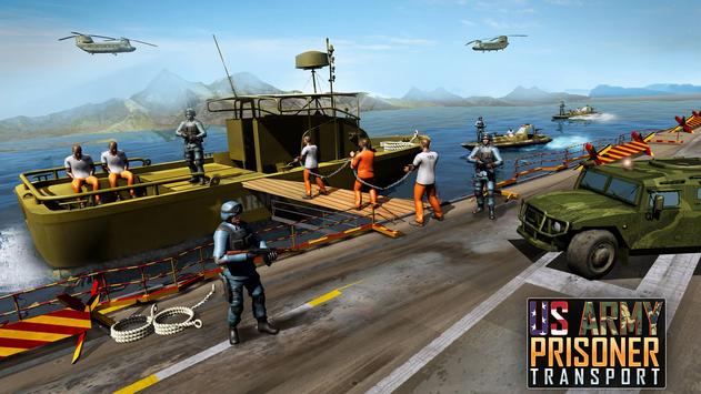 OffRoad US Army Helicopter Prisoner Transport Game 海报