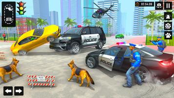 US Police Dog City Crime Chase Affiche